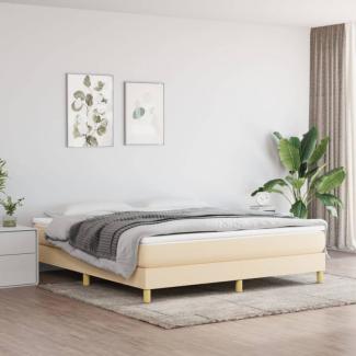 Boxspringbett Creme, Stoff, 180 x 200 cm