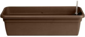Balkonkasten FLORA Braun mit Bewässerungseinsatz 59 cm - Kunststoff - Geda