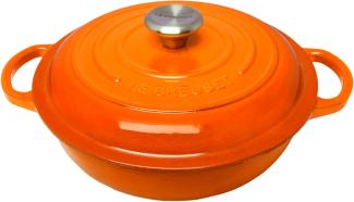 Le Creuset Stew Pot Rund Signature 22 cm ofenrot - 20 bis 24 cm - Orange