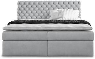 Stylefy 'Alviero' Boxspringbett, Velours Monolith Gelb 120 x 200 cm