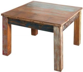 Casa Padrino Designer Massivholz Couchtisch Bunt 60 x H. 45 cm - Massivholz - Salon Wohnzimmer Tisch