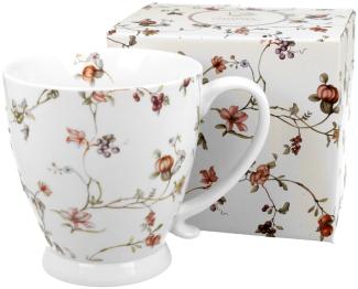 DUO FLORAL Jumbobecher 480 ml SAFA mit Fuß, New Bone China Porzellan