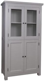 Casa Padrino Landhausstil Küchenschrank mit 4 Türen Grau 100 x 50 x H. 180 cm - Küchenmöbel