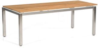 Sonnenpartner Gartentisch Base 200x100 cm Edelstahl Tischsystem Tischplatte Compact HPL Keramikoptik