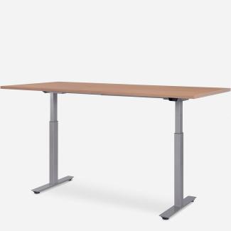 180 x 80 cm WRK21® SMART - Elmau Buche / Grau elektrisch höhenverstellbarer Schreibtisch