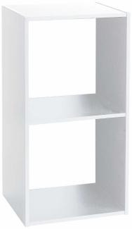 Dekoregal, weiß, 2 Fächer, Höhe 67,6 cm