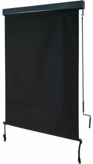 Vertikalmarkise 621, Senkrechtmarkise Sichtschutz Außenrollo Rollo ,UV-Schutz 50 Stoff 250x100cm, schwarz - HHG