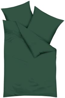 Traumschlaf Uni Biber Bettwäsche | 240x220 cm + 2x 80x80 cm | grün