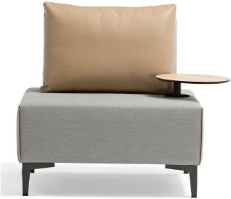 Inko Multifunktions-Sessel Lavacca light grey/caramell variabler Loungesessel Outdoorsessel 85x85x42