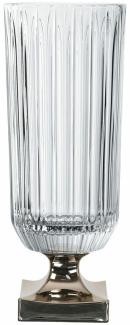 Nachtmann Vase Minerva Platin auf Fuß, Kristallglas, Klar / Platin, 40 cm, 104165