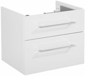 Fackelmann HYPE 3. 0 Waschtischunterschrank 60 cm, Weiß, 2 Schubladen