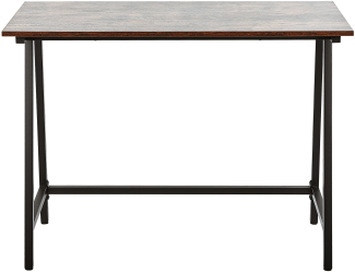 Schreibtisch dunkler Holzfarbton / schwarz 100 x 50 cm VILSECK