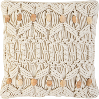 Dekokissen Strickmuster beige 45 x 45 cm NICAEA