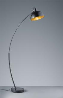 R46041032 Stehleuchte RECIFE Stehlampe ca. 155 cm schwarz / goldfarbig max. 60W