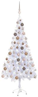 vidaXL Künstlicher Weihnachtsbaum mit LEDs & Kugeln 180 cm 620 Zweige, Mit Beleuchtung [3077580]