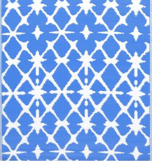 Outdoor-Teppich Blau und Weiß 190x290 cm PP