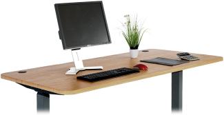 Tischplatte HWC-D40 für Schreibtische, Schreibtischplatte, 160x80cm MVG-zertifiziert ~ braun Struktur