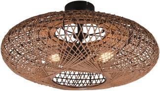 Trio Hedda ceiling lamp E27 metal and sisal