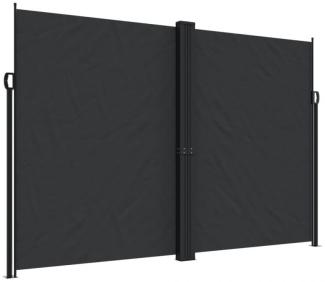 Seitenmarkise Ausziehbar Schwarz 220x600 cm