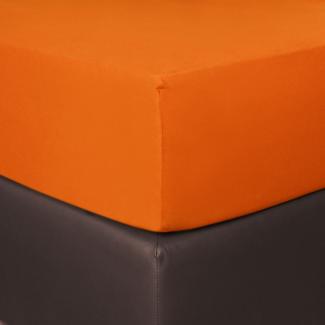 BettwarenShop Boxspring Spannbettlaken | 180x200 - 200x220 cm | orange