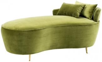 Casa Padrino Luxus Belle Epoche Sofa / Recamiere Grün - Jugendstil Art Deco - Luxury Collection