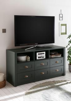 Ascot Lowboard TV-Schrank Fernsehtisch 130cm grün Landhaus