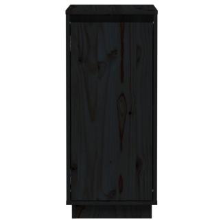 Sideboards 2 Stk. Schwarz 31,5x34x75 cm Massivholz Kiefer [813359]