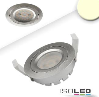 ISOLED LED Einbaustrahler, silber, 8W SMD, 120°, rund, warmweiß, dimmbar