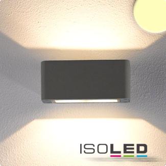 ISOLED LED Wandleuchte Up&Down 4x3W CREE, IP54, anthrazit, warmweiß