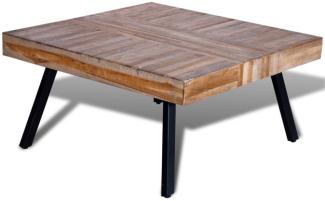 vidaXL Couchtisch Quadratisch Recyceltes Holz Teak