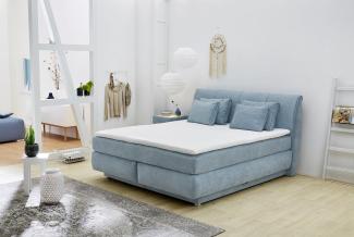 Jockenhöfer Boxspringbett Carla aqua blau, 160 x 200 cm