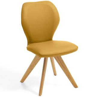 Niehoff Sitzmöbel Colorado Trend-Line Design-Stuhl Eichengestell - Leder - 180° drehbar Napoli senf