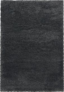 Hochflor Teppich Francesca rechteckig - 120x170 cm - Grau