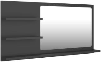 Badspiegel 90x10,5x45 cm Spanplatte grau