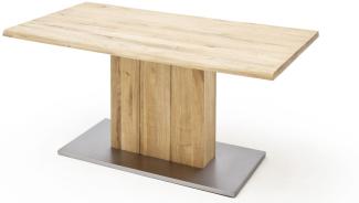 Esstisch Tischsystem GRETA Balkeneiche massiv Baumkante 180x90