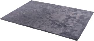 Teppich in Anthrazit aus 100% Polyester - 230x160x2,5cm (LxBxH)