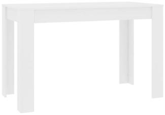 vidaXL Esstisch Weiß 120×60×76 cm Spanplatte