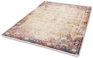 Teppich in Bordüre rot aus 100% Polyester - 190x133x0,6cm (LxBxH)