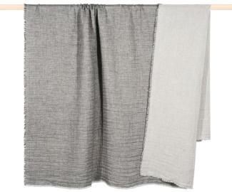 pad Decke 140x170 cm Doya grey 77% cotton 23% linen