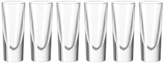 Leonardo Gilli Grappabecher 6er Set, Grappaglas, Schnapsglas, Pinnchen, Shotglas, Glas, 140 ml, 35455