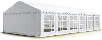TOOLPORT Party-Zelt Festzelt 6x12 m Garten-Pavillon -Zelt PVC Plane 700 N in weiß Wasserdicht