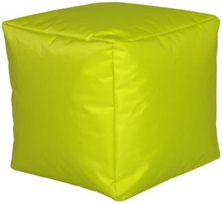 Sitzwürfel Nylon Limone groß mit Füllung 40 x 40 x 40
