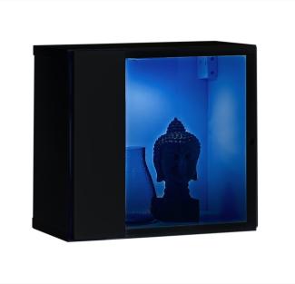 99rooms Swotch WW 5 Vitrine Schwarz Hochglanz | Schwarz Matt