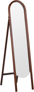 Stehspiegel Paulowniaholz dunkelbraun oval 30 x 150 cm CHELLES