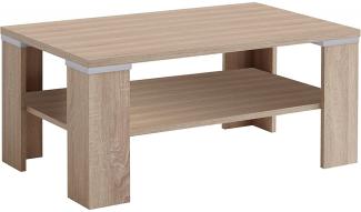 Couchtisch Beistelltisch Tisch Wohnzimmertisch BASTIA Eiche Sägerau Nb. FMD ca. 100 x 46 x 60 cm