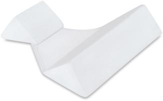 'IWH' Baby Seitenlagerungskissen, Weiß, 40 x 35 x 8 cm. Bezug: 100% Baumwolle, abnehmbar und waschbar. Füllung: schadstoffgeprüfter Qualitätsschaumstoff
