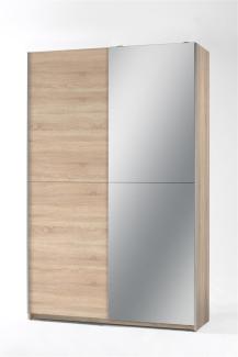 Kleiderschrank >Fred< in Eiche Sonoma Nachbildung - 125x196x38cm (BxHxT)