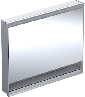 Geberit ONE Spiegelschrank mit ComfortLight, 2 Türen, Unterputzmontage, mit Nische, 105x90x15cm, 505. 824. 00, Farbe: Aluminium eloxiert - 505. 824. 00. 1