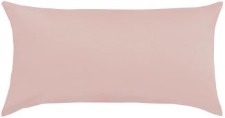 Schlafgut Kissenbezug Basic Jersey Baumwolle | Kissenbezug einzeln 40x80 cm | puder