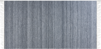 Teppich grau 80 x 150 cm Kurzflor MALHIA